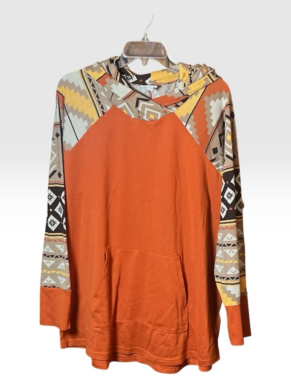 LuLaRoe Amber Orange  Aztec Hoodie comfortable casual